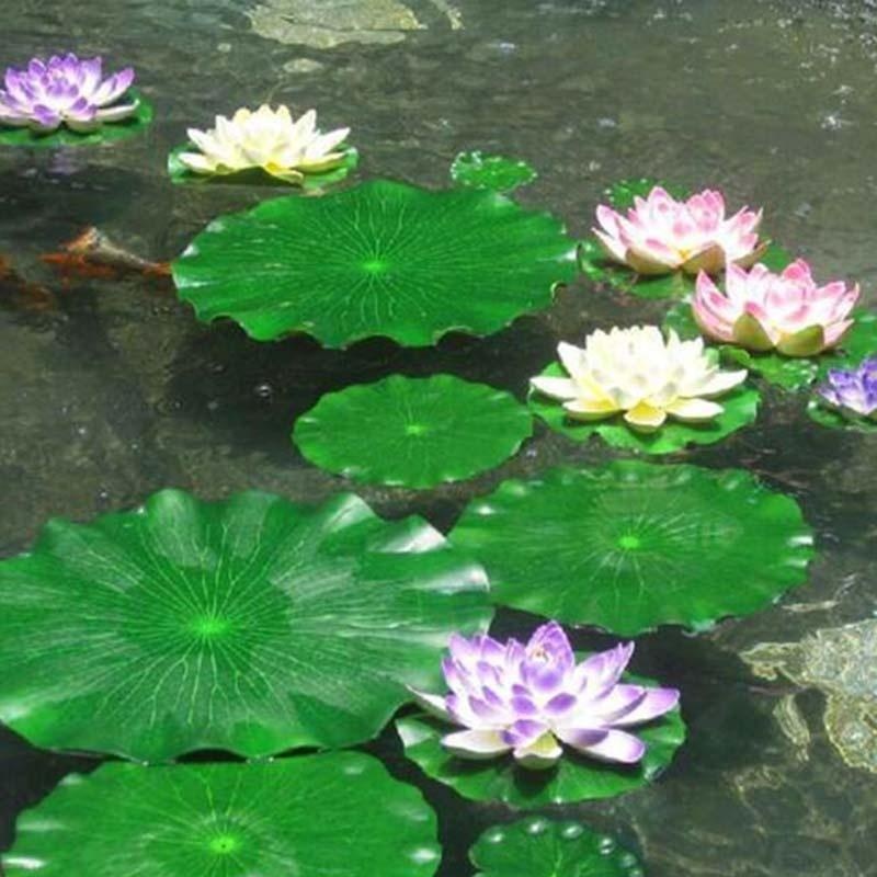 Aquarium Marine Plants - 2026 Artificial Water Lily Lotus Leaf