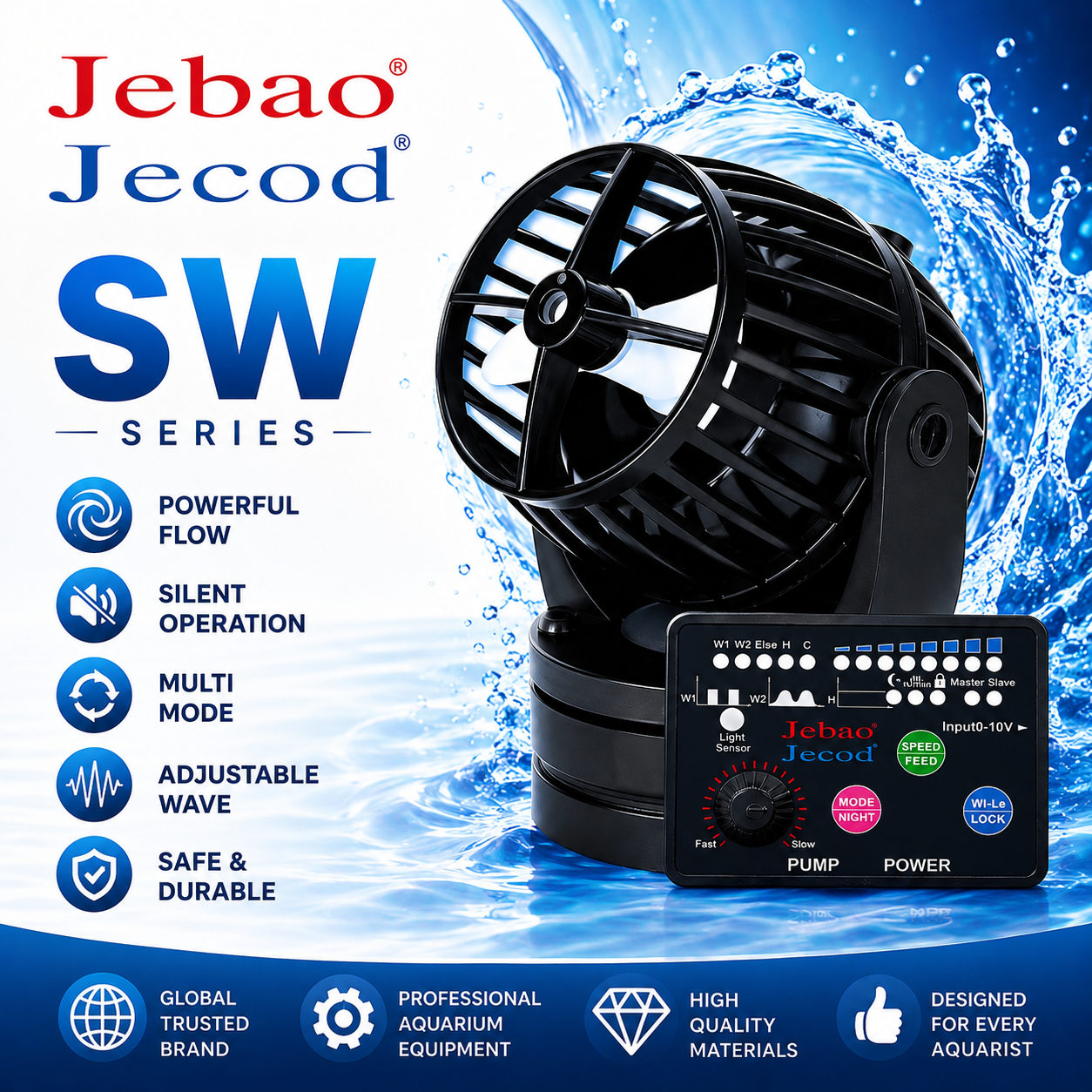 Marine Aquarium Wave Maker - Jebao Jecod SW-2 SW-4 SW-8 SW-15