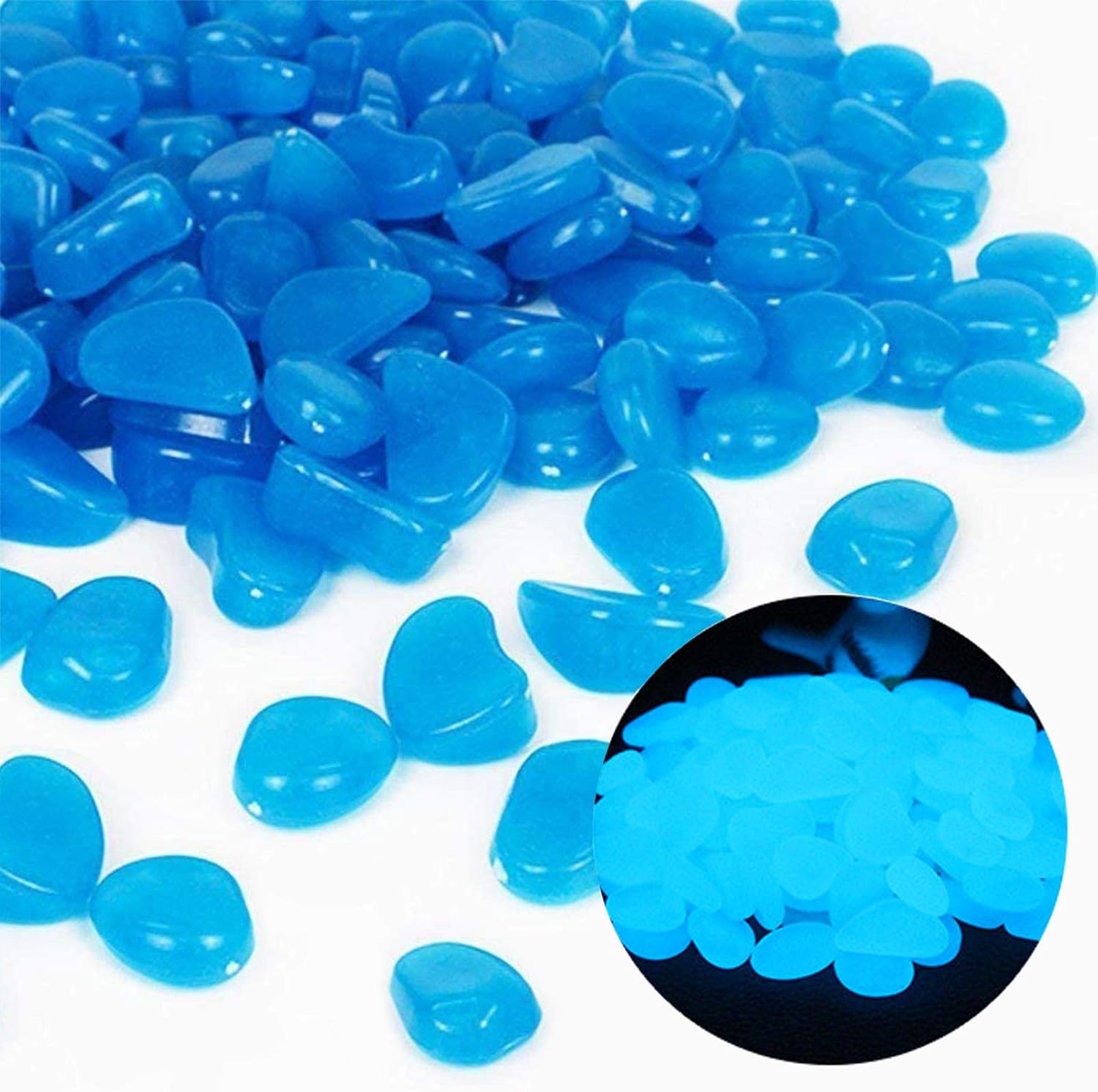 Fish Tank Rocks Glow Blue Pebb - Aquarium Marine Plants recension och pris