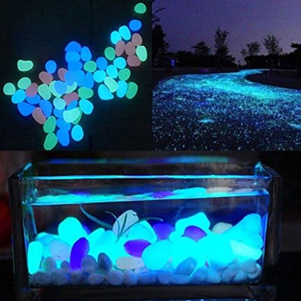Fish Tank Rocks Glow Blue Pebb - Aquarium Marine Plants recension och pris