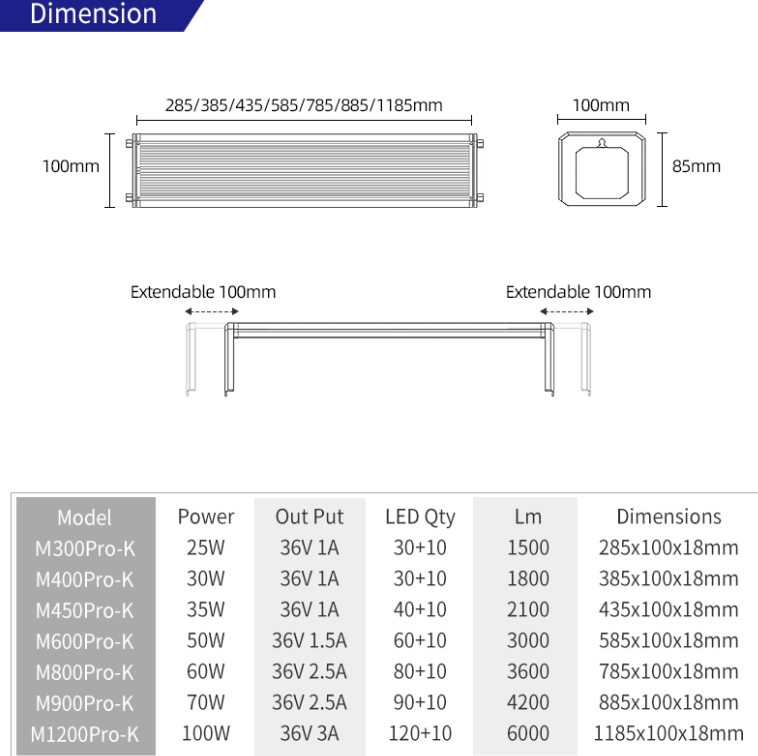 WEEK AQUA M Series 400mm Aquar - Marine Aquarium Uv Light recension och pris